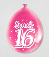 8 Party Ballonnen Sweet 16